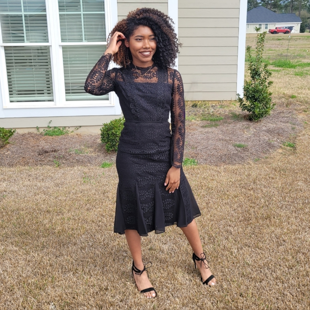 Antonio Melani Black Lace Dress